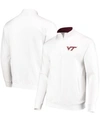 Colosseum Men's White Virginia Tech Hokies Tortugas Logo Quarter-zip Jacket In White