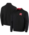 Colosseum Men's Nebraska Huskers Tortugas Logo Quarter-zip Jacket In Black
