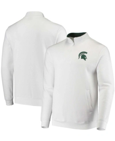 Colosseum Men's White Michigan State Spartans Tortugas Logo Quarter-zip Jacket