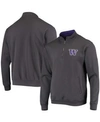 Colosseum Men's Charcoal Washington Huskies Tortugas Logo Quarter-zip Jacket In Charcoal