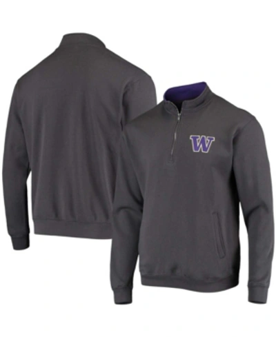 Colosseum Men's Charcoal Washington Huskies Tortugas Logo Quarter-zip Jacket