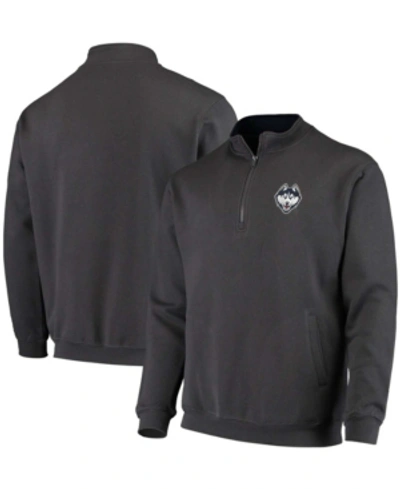Colosseum Men's Charcoal Uconn Huskies Tortugas Logo Quarter-zip Jacket