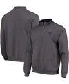 COLOSSEUM MEN'S CHARCOAL WEST VIRGINIA MOUNTAINEERS TORTUGAS LOGO QUARTER-ZIP JACKET