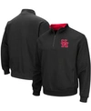 Colosseum Men's Black Houston Cougars Tortugas Logo Quarter-zip Pullover Jacket In Black