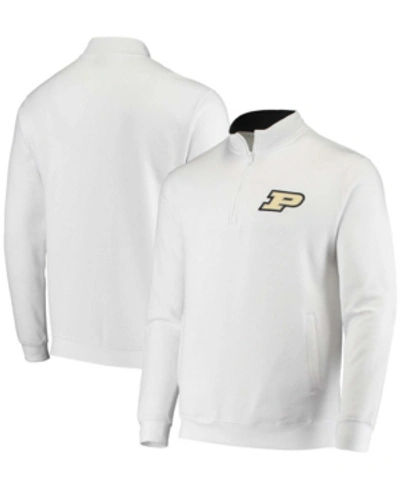 COLOSSEUM MEN'S WHITE PURDUE BOILERMAKERS TORTUGAS LOGO QUARTER-ZIP JACKET