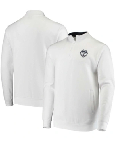 Colosseum Men's White Uconn Huskies Tortugas Logo Quarter-zip Jacket