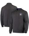 Colosseum Men's Big And Tall Charcoal Northwestern Wildcats Tortugas Logo Quarter-zip Jacket In Charcoal