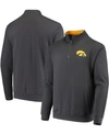 Colosseum Men's Charcoal Iowa Hawkeyes Tortugas Logo Quarter-zip Jacket In Charcoal