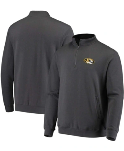 COLOSSEUM MEN'S CHARCOAL MISSOURI TIGERS TORTUGAS LOGO QUARTER-ZIP JACKET