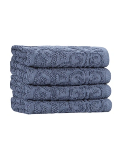 Ozan Premium Home Patchouli Washcloths 4-pc. Set Bedding In Dusty Blue