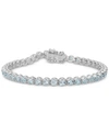 Macy's Amethyst Tennis Bracelet (4 Ct. T.w.) In Sterling Silver (also In Garnet, Blue Topaz & Multi Gemston In Sky Blue Topaz