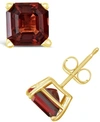 Macy's Garnet (2-1/2 Ct. T.w.) Stud Earrings In 14k Yellow Gold (also In Peridot & Citrine) In Garnet
