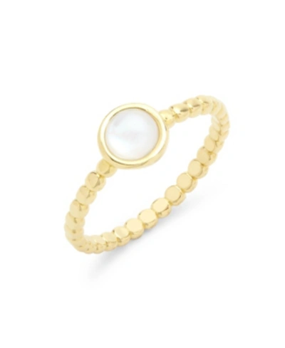 Brook & York Lane 14k Gold Plated Mother Of Pearl Ring In Gold-plated