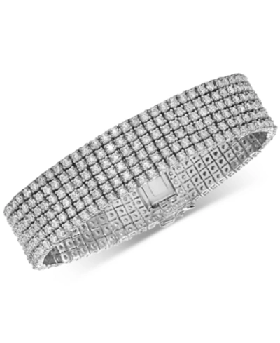 Macy's Diamond Multirow Tennis Bracelet (20 Ct. T.w.) In 14k White Gold