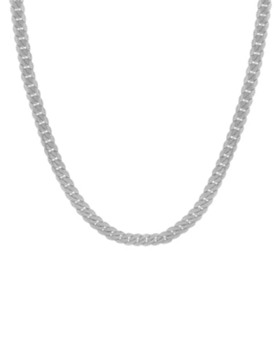 Eve's Jewelry Men's Stainless Steel Flat Curb Chain Necklace