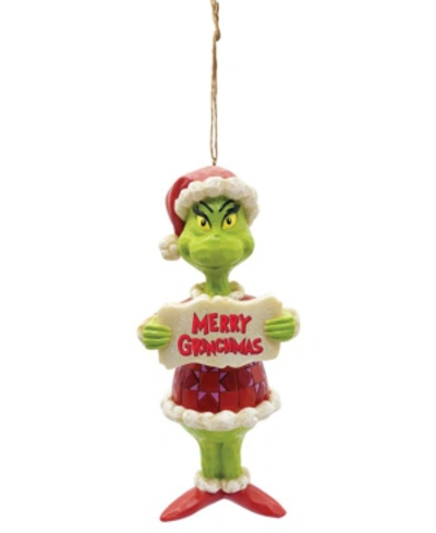 Jim Shore Grinch Merry Grinchmas Pvc Ornament In Multi