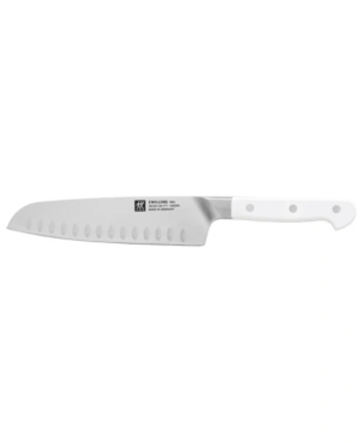 Zwilling Pro Le Blanc 7" Slim Hollow Edge Santoku Knife In Silver-tone