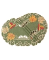 MANOR LUXE DELICATE LEAVES EMBROIDERED CUTWORK FALL PLACEMATS
