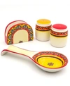 Euro Ceramica Galicia 4 Piece Accessory Set In Multicolor