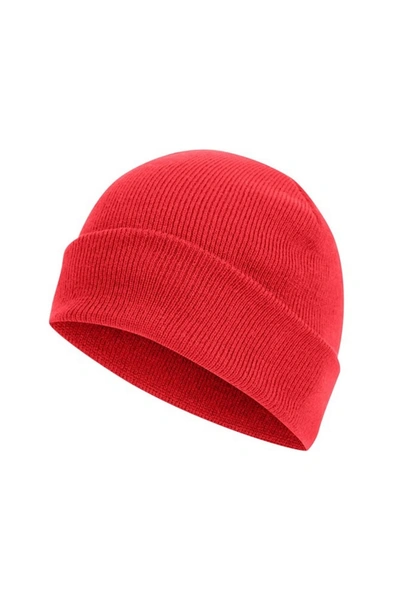 Absolute Apparel Knitted Turn Up Ski Hat (red)