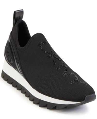 Dkny Women's Abbi Sneakers In Black/ Shiny Bling ModeSens