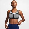 Nike Women's Fe-nom Flyknit High-impact Support Sports Bra In Black/white