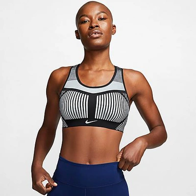 Nike Women's Fe-nom Flyknit High-impact Support Sports Bra In Black/white