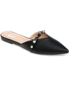 Journee Collection Women's Dreah Studded Pointed Toe Mules In Black