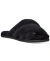 Ugg Scuffita Genuine Shearling Slide Slipper In Black