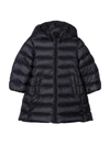 Moncler Kids Piumino Lungo Per Bambini In Blu
