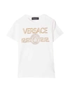 VERSACE YOUNG BOYS WHITE T-SHIRT,10001291A01323 2W110