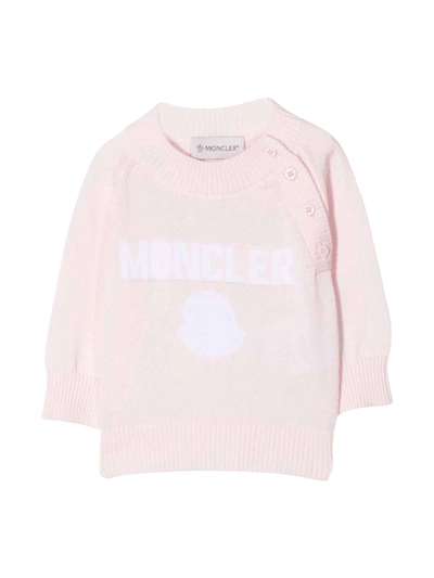 Moncler Pink Baby Girl Sweater In (rosa)
