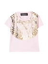 VERSACE YOUNG BABY PINK T-SHIRT,10001521A01341 2P460