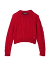 VERSACE RED CREWNECK SWEATER YOUNG,10006481A00560 1R190