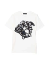 VERSACE YOUNG UNISEX WHITE T-SHIRT,10002391A00424 2W030