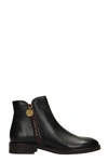 SEE BY CHLOÉ LOUISE LOW HEELS ANKLE BOOTS IN BLACK LEATHER,SB37141A14150A202999