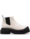Stuart Weitzman Round Head Design And Ankle Boots In Nude