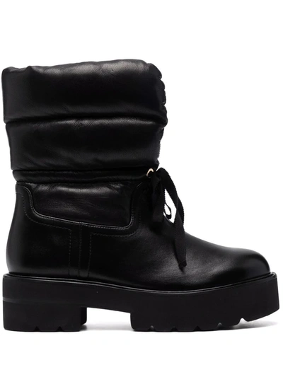 Stuart Weitzman Tyler Padded Ankle Boots In Schwarz