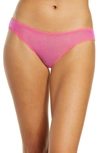 On Gossamer Mesh Bikini In Rose Violet