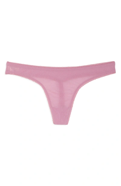 On Gossamer 'hip-g' Mesh Thong In Rose Blush