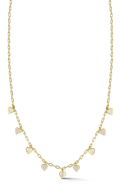 Glaze Jewelry Gold Vermeil Heart Charm Necklace In Yellow Gold
