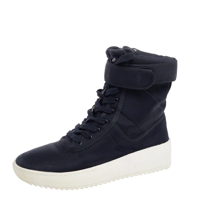 Pre-owned Fear Of God Black Neoprene Military High Top Sneakers Size 43