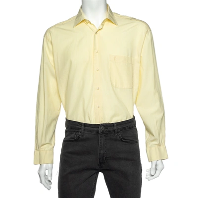 Pre-owned Saint Laurent Yellow Cotton Long Sleeve Shirt L