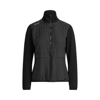 Polo Ralph Lauren Ralph Lauren Hybrid French Terry-quilted Zip Jacket In Black