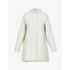 Rains Waterproof Hooded Rain Jacket In Off White