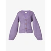 Khaite The Scarlet Cashmere Cardigan In Amethyst