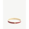Tory Burch Kira Logo Colored Bangle Bracelet In Tory Gold/ Brilliant Red