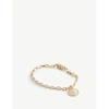 EMANUELE BICOCCHI MENS GOLD HEAD 24CT YELLOW GOLD-PLATED STERLING-SILVER CHAIN BRACELET M