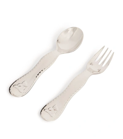 Christofle Silver-plated Charlie Bear Fork And Spoon Set