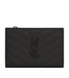 SAINT LAURENT QUILTED LEATHER BIFOLD POUCH,17351079